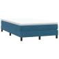 Preview: Boxspringbett mit Matratze Dunkelblau 120x220 cm Samt
