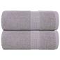 Preview: ARDEBO.de - Seiftücher 2 Stk. Grau 30x30 cm 360 g/m² 100% Baumwolle