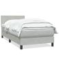 Preview: Boxspringbett mit Matratze Hellgrau 80x210 cm Samt