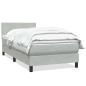 Preview: Boxspringbett mit Matratze Hellgrau 80x220 cm Samt