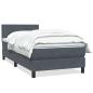 Preview: Boxspringbett mit Matratze Dunkelgrau 90x220 cm Samt