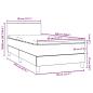 Preview: Boxspringbett mit Matratze Schwarz 80x220 cm Samt