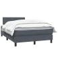 Preview: ARDEBO.de - Boxspringbett mit Matratze Dunkelgrau 120x220 cm Samt