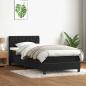 Preview: ARDEBO.de - Boxspringbett mit Matratze Schwarz 90x210 cm Samt