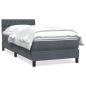 Preview: Boxspringbett mit Matratze Dunkelgrau 80x210 cm Samt