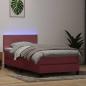 Preview: ARDEBO.de - Boxspringbett mit Matratze Rosa 80x220 cm Samt