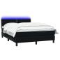 Preview: Boxspringbett mit Matratze Schwarz 160x220 cm Samt