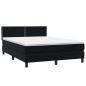 Preview: Boxspringbett mit Matratze Schwarz 160x220 cm Samt