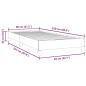 Preview: Boxspringbett ohne Matratze Hellgrau 80x220 cm Samt