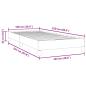 Preview: Boxspringbett ohne Matratze Schwarz 100x220 cm Samt