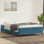 Preview: ARDEBO.de - Boxspringbett ohne Matratze Dunkelblau 140x220 cm Samt
