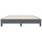 Preview: ARDEBO.de - Boxspringbett ohne Matratze Dunkelgrau 160x220 cm Samt