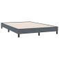 Preview: Boxspringbett ohne Matratze Dunkelgrau 160x220 cm Samt