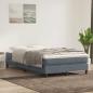 Preview: ARDEBO.de - Boxspringbett mit Matratze Dunkelgrau 120x220 cm Samt