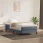 Preview: ARDEBO.de - Boxspringbett ohne Matratze Dunkelgrau 90x220 cm Samt