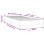 Preview: Boxspringbett ohne Matratze Dunkelgrau 90x220 cm Samt
