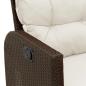 Preview: 3-tlg. Garten-Sofagarnitur mit Kissen L-Form Braun Poly Rattan