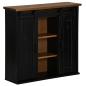 Preview: Hängeschrank HALDEN 2 Schiebetüren Schwarz 75x22,5x70 cm Kiefer