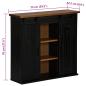 Preview: Hängeschrank HALDEN 2 Schiebetüren Schwarz 75x22,5x70 cm Kiefer
