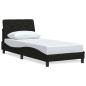 Preview: Bettgestell ohne Matratze Schwarz 90x190 cm Stoff