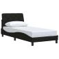 Preview: Bettgestell ohne Matratze Schwarz 90x190 cm Stoff