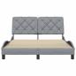Preview: Bettgestell ohne Matratze Hellgrau 140x190 cm Stoff