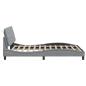 Preview: Bettgestell ohne Matratze Hellgrau 140x190 cm Stoff