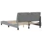 Preview: Bettgestell ohne Matratze Hellgrau 140x190 cm Stoff