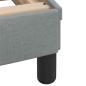Preview: Bettgestell ohne Matratze Hellgrau 140x190 cm Stoff