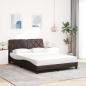 Preview: ARDEBO.de - Bettgestell ohne Matratze Dunkelbraun 140x200 cm Stoff