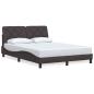 Preview: Bettgestell ohne Matratze Dunkelbraun 140x200 cm Stoff