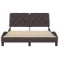 Preview: Bettgestell ohne Matratze Dunkelbraun 140x200 cm Stoff