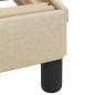 Preview: Bettgestell ohne Matratze Creme 140x200 cm Stoff