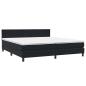 Preview: Boxspringbett mit Matratze Schwarz 180x210 cm Samt