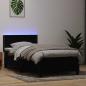 Preview: ARDEBO.de - Boxspringbett mit Matratze Schwarz 90x210 cm Samt