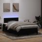 Preview: ARDEBO.de - Boxspringbett mit Matratze Schwarz 120x210 cm Samt