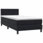 Preview: Boxspringbett mit Matratze Schwarz 90x210 cm Samt