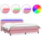 Preview: Boxspringbett mit Matratze Rosa 180x210 cm Samt