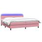 Preview: Boxspringbett mit Matratze Rosa 180x210 cm Samt
