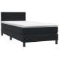 Preview: Boxspringbett mit Matratze Schwarz 80x220 cm Samt