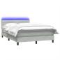 Preview: Boxspringbett mit Matratze Hellgrau 140x210 cm Samt