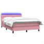 Preview: Boxspringbett mit Matratze Rosa 140x210 cm Samt