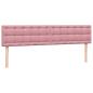 Preview: Boxspringbett mit Matratze Rosa 180x210 cm Samt