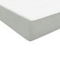 Preview: ARDEBO.de - Boxspringbett mit Matratze Hellgrau 80x220 cm Samt