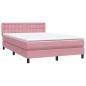 Preview: Boxspringbett mit Matratze Rosa 140x220 cm Samt