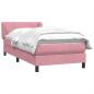 Preview: Boxspringbett mit Matratze Rosa 80x220 cm Samt