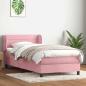 Preview: ARDEBO.de - Boxspringbett mit Matratze Rosa 90x210 cm Samt
