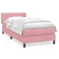 Preview: Boxspringbett mit Matratze Rosa 90x210 cm Samt