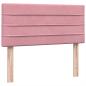 Preview: Boxspringbett mit Matratze Rosa 90x210 cm Samt