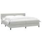 Preview: Boxspringbett mit Matratzen Hellgrau 180x220 cm Samt